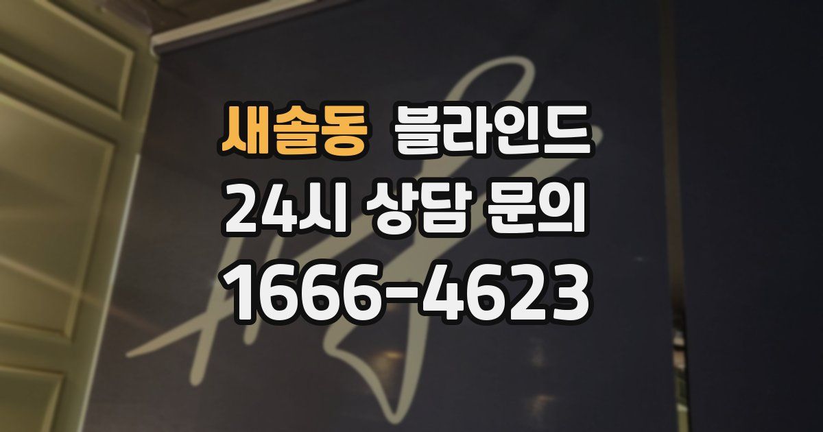 새솔동 블라인드