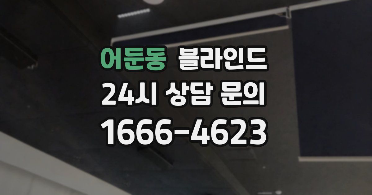 어둔동 블라인드