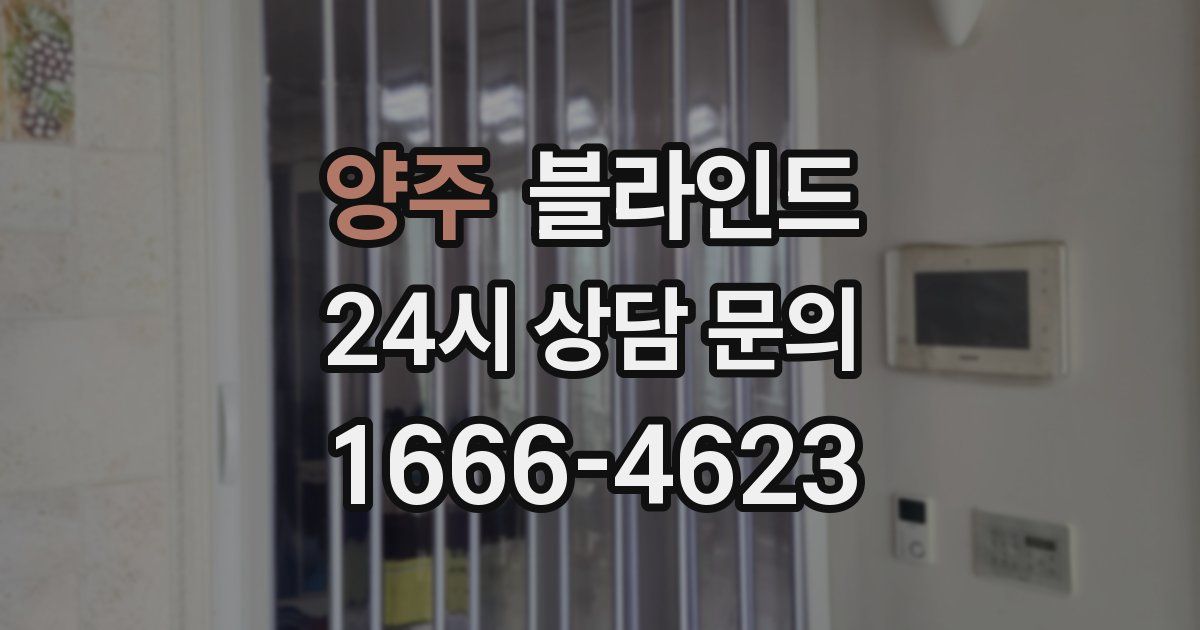 양주 블라인드
