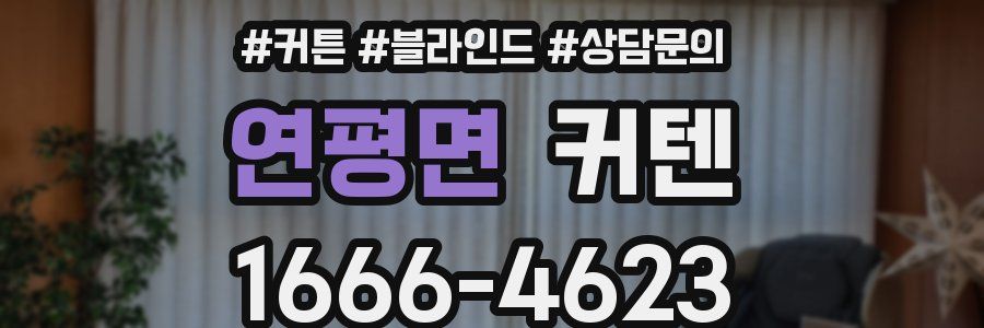 연평면 커텐