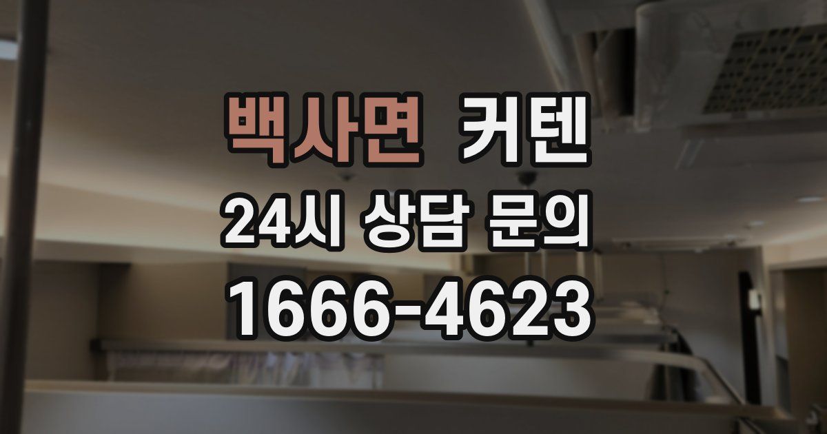 백사면 커텐