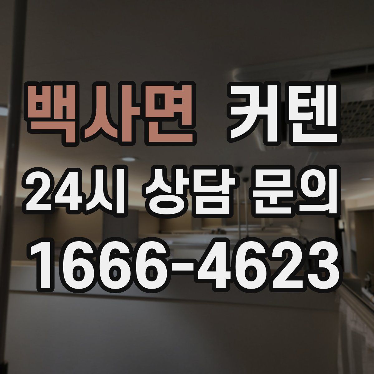 백사면 커텐
