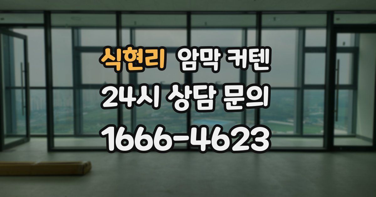식현리 암막 커텐