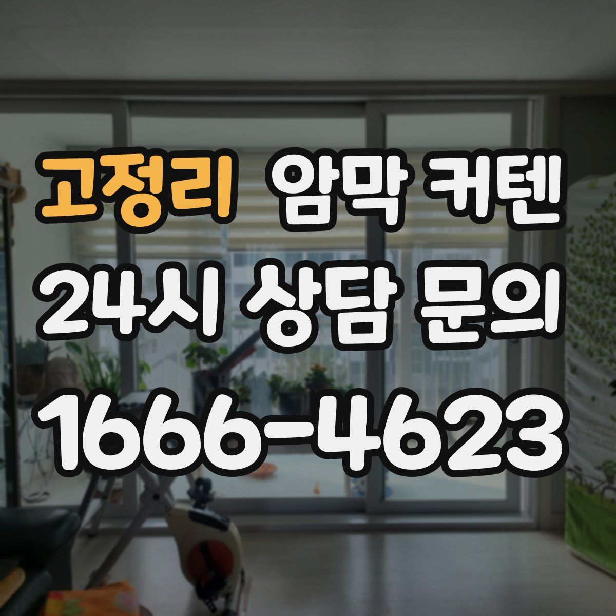 고정리 암막 커텐