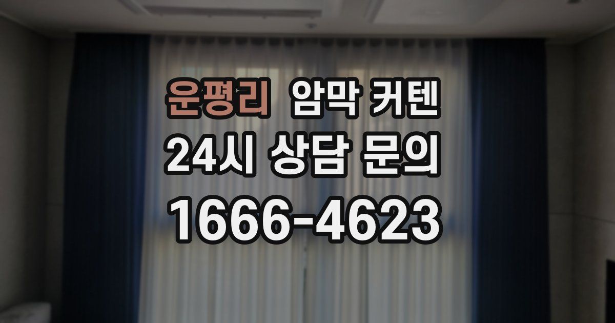운평리 암막 커텐