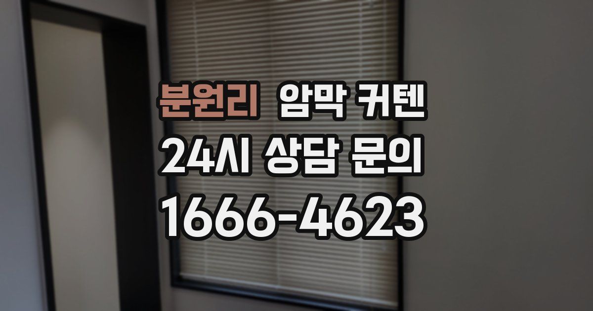 분원리 암막 커텐