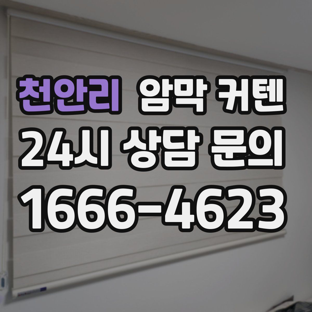 천안리 암막 커텐