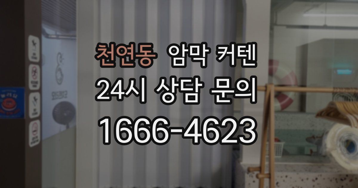 천연동 암막 커텐