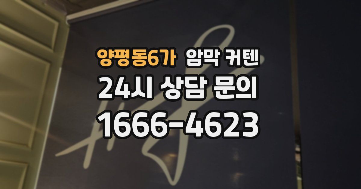 양평동6가 암막 커텐