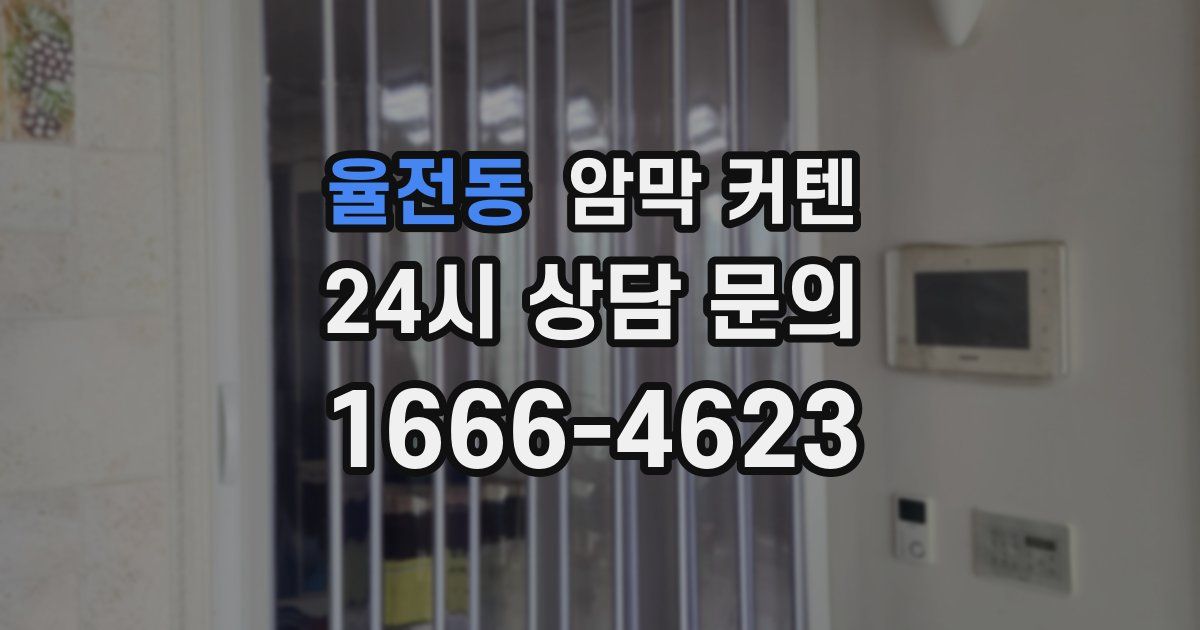 율전동 암막 커텐