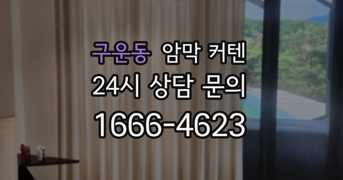 구운동 암막 커텐