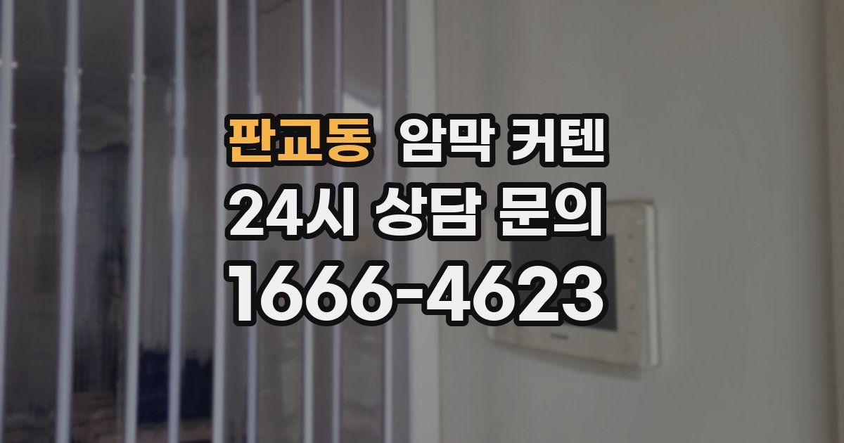 판교동 암막 커텐