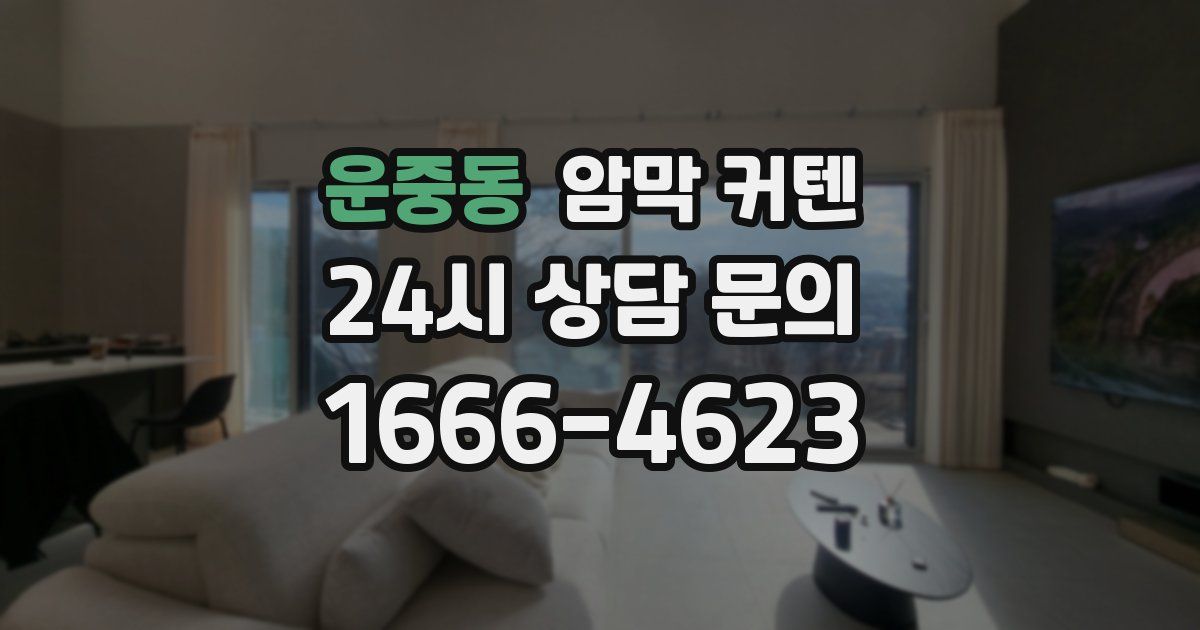 운중동 암막 커텐