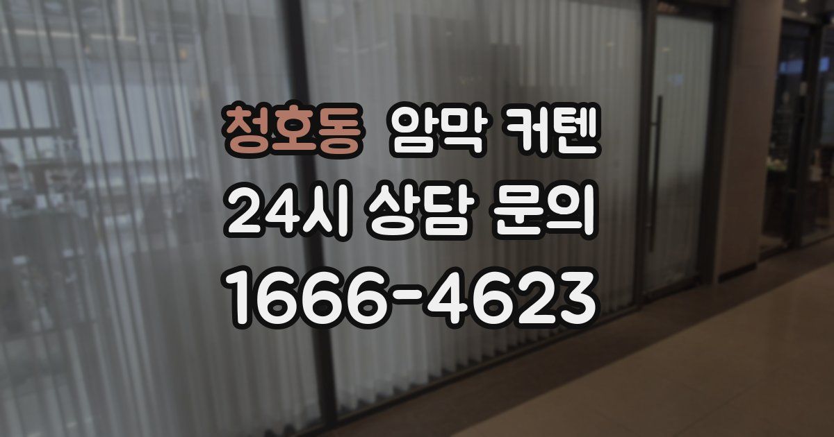 청호동 암막 커텐