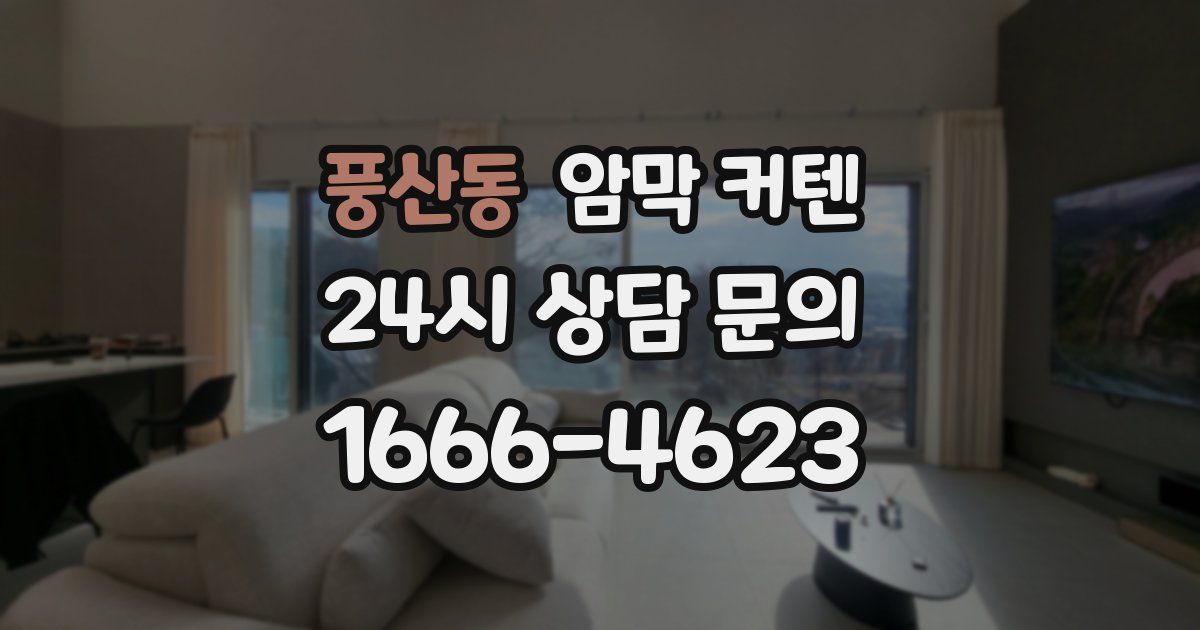풍산동 암막 커텐