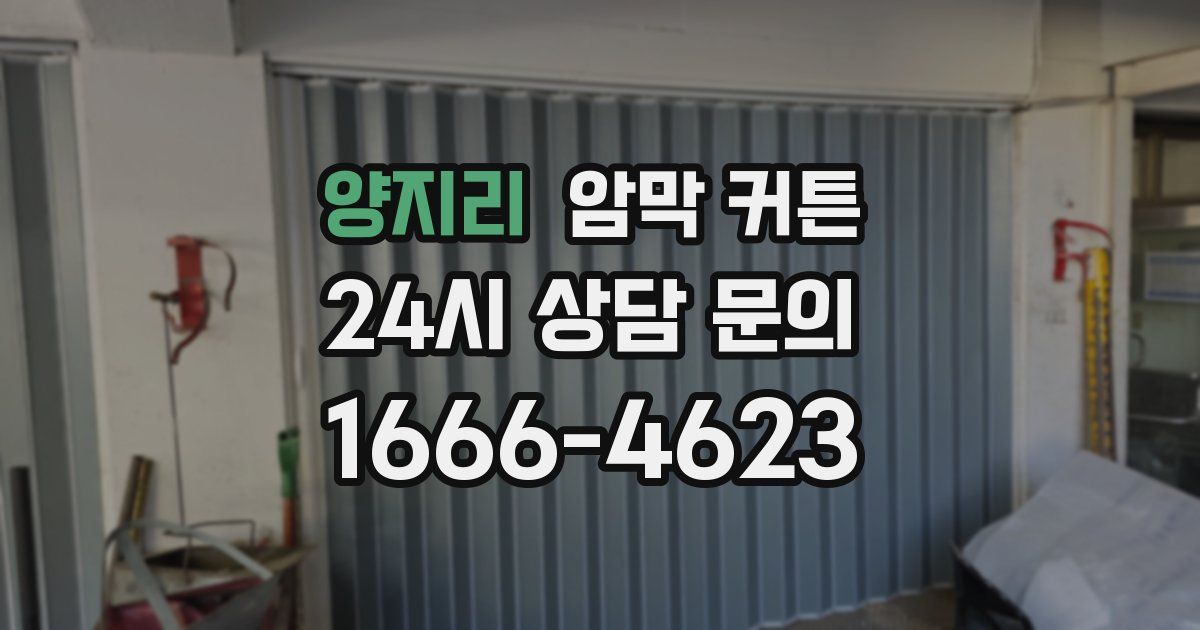 양지리 암막 커튼