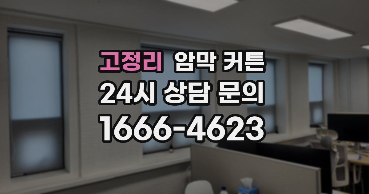 고정리 암막 커튼