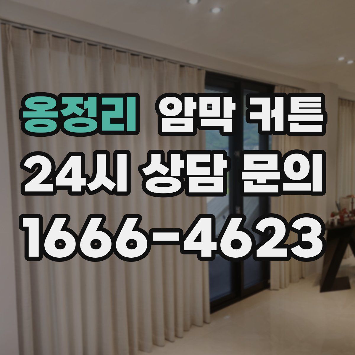 옹정리 암막 커튼