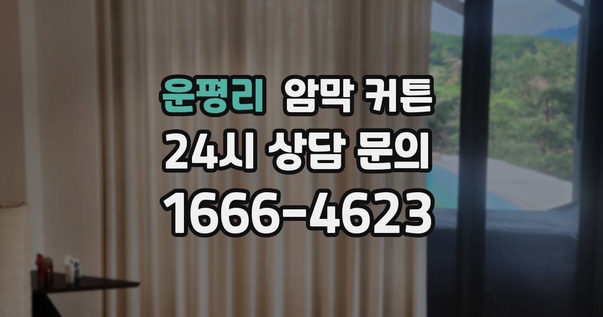 운평리 암막 커튼