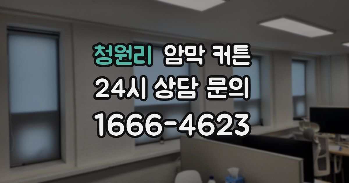 청원리 암막 커튼