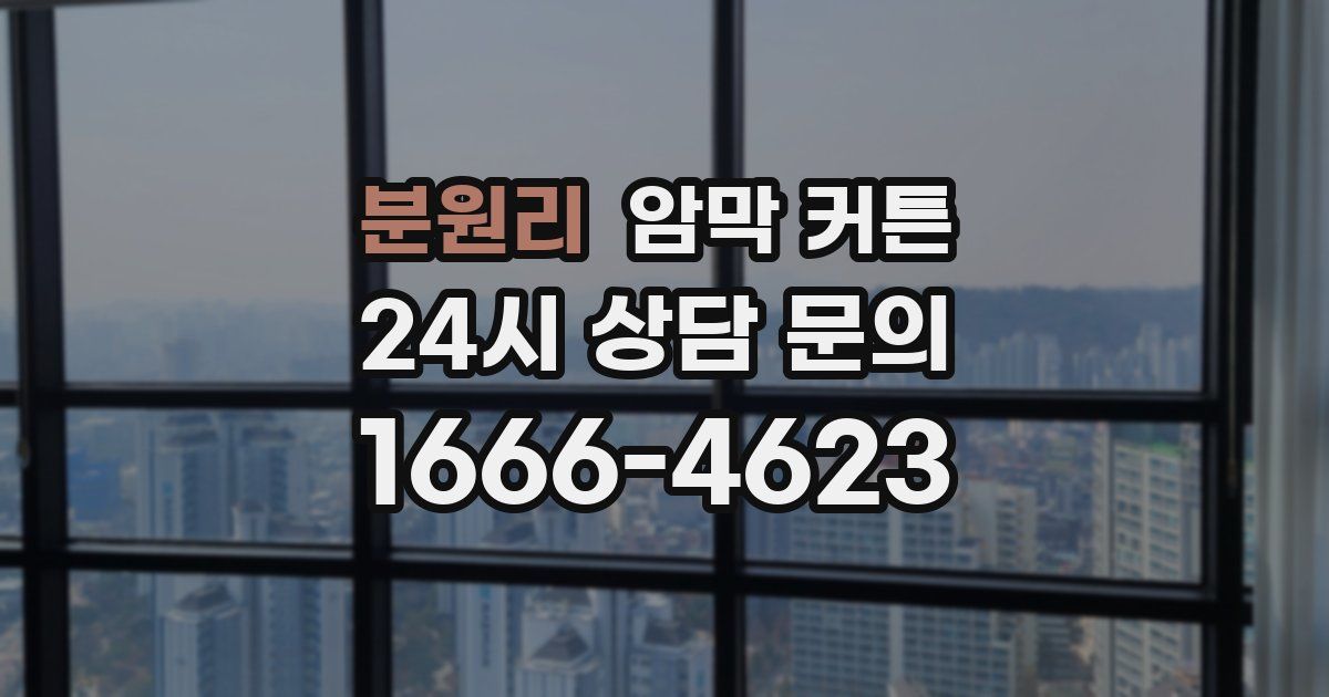분원리 암막 커튼