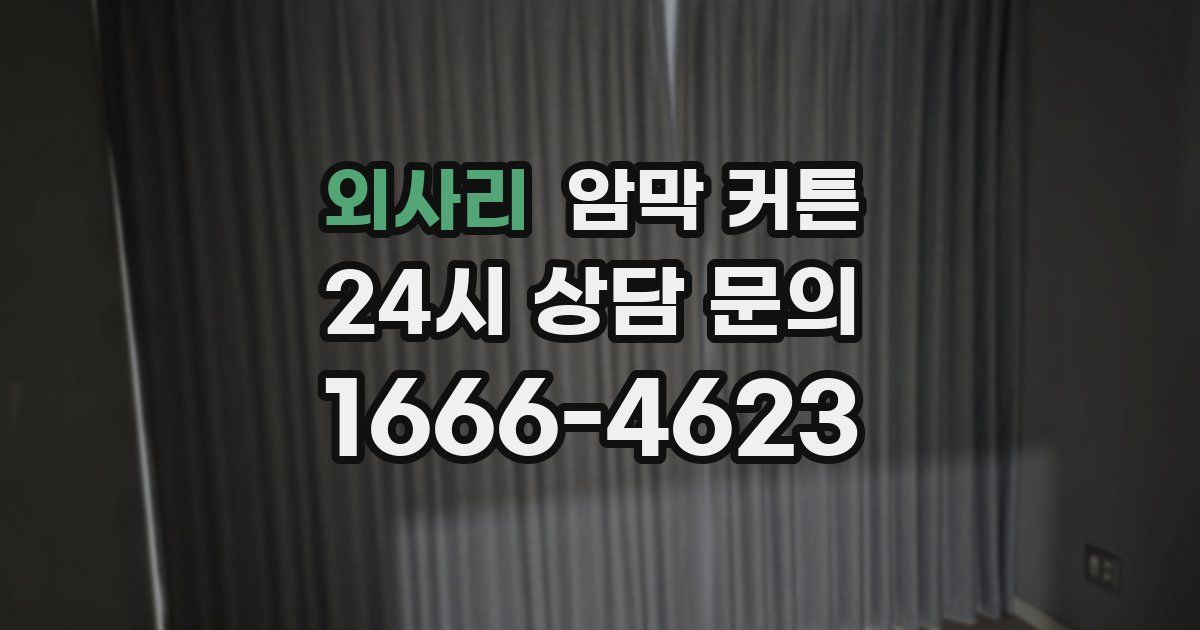 외사리 암막 커튼