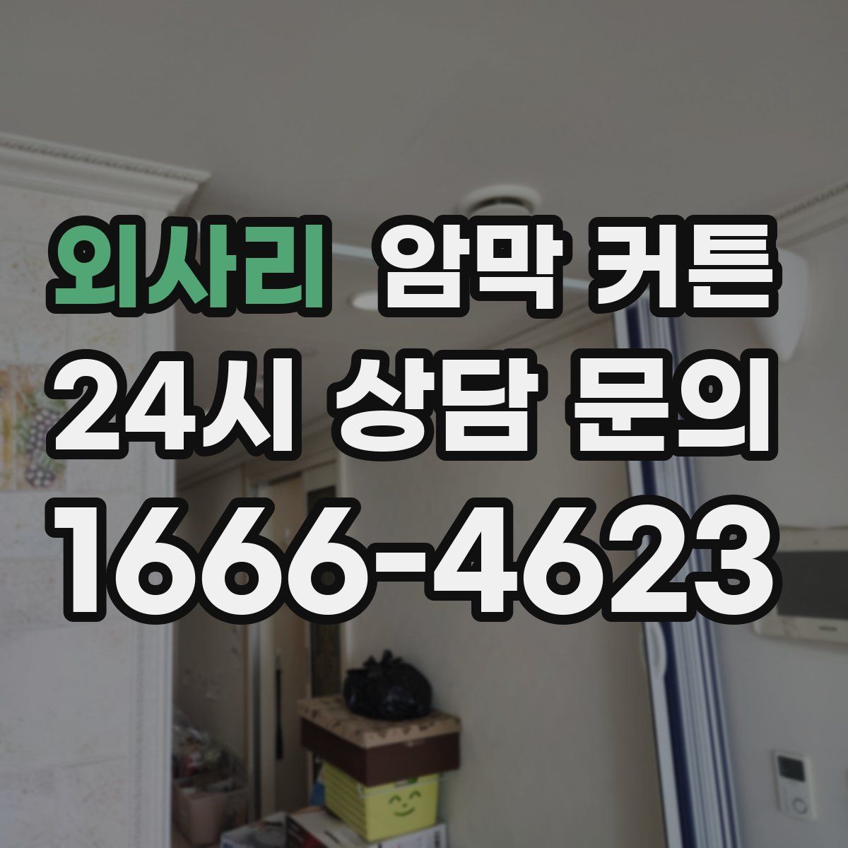 외사리 암막 커튼