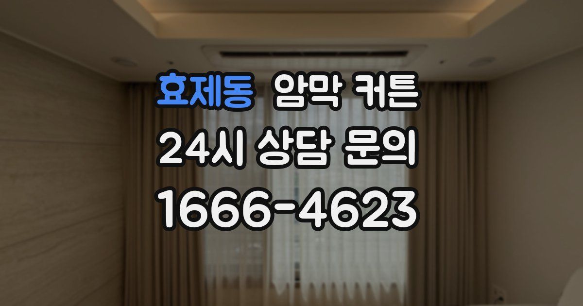 효제동 암막 커튼