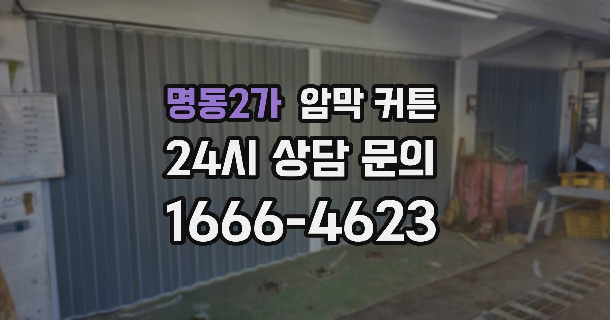 명동2가 암막 커튼