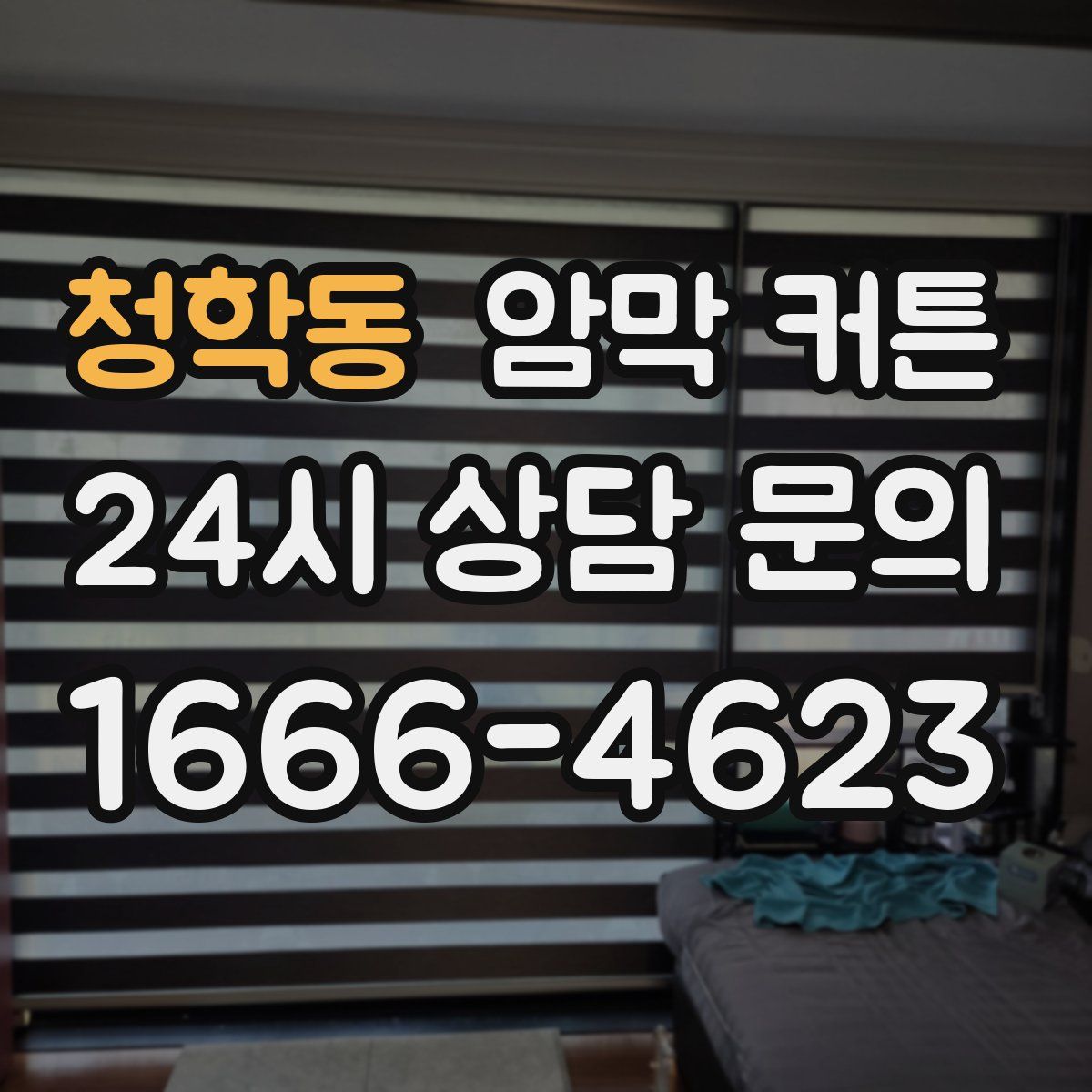 청학동 암막 커튼