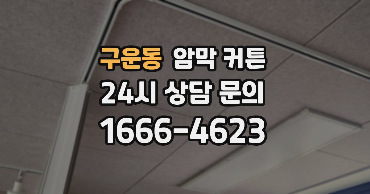 구운동 암막 커튼
