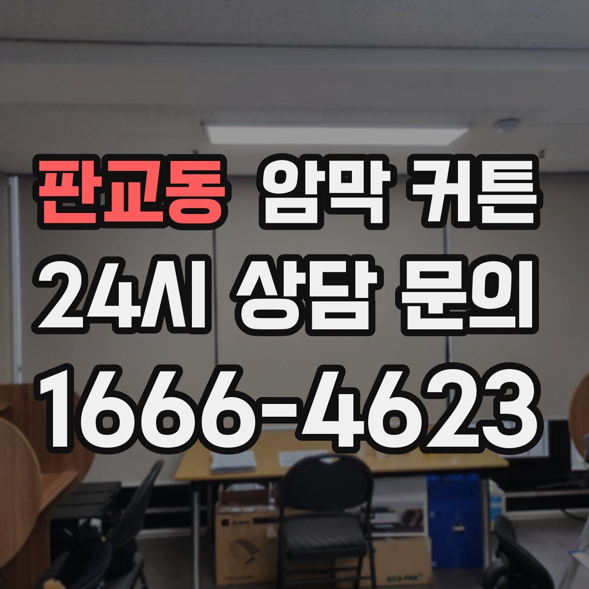 판교동 암막 커튼