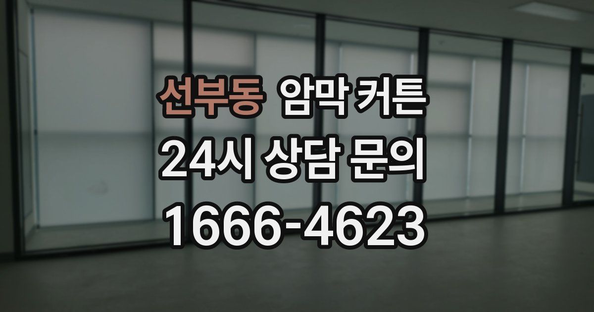 선부동 암막 커튼