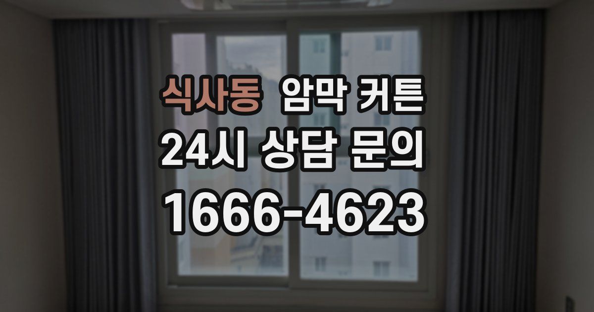 식사동 암막 커튼