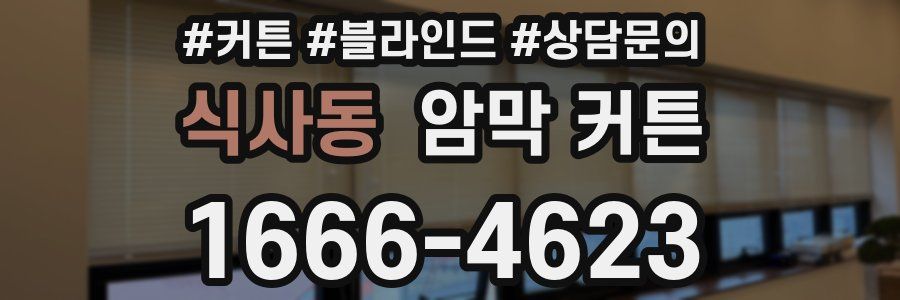 식사동 암막 커튼