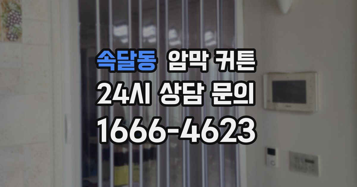 속달동 암막 커튼