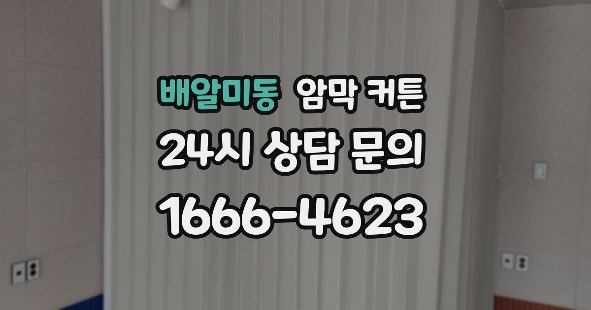 배알미동 암막 커튼
