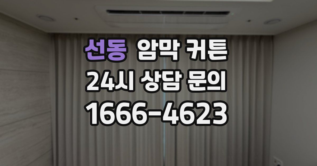 선동 암막 커튼