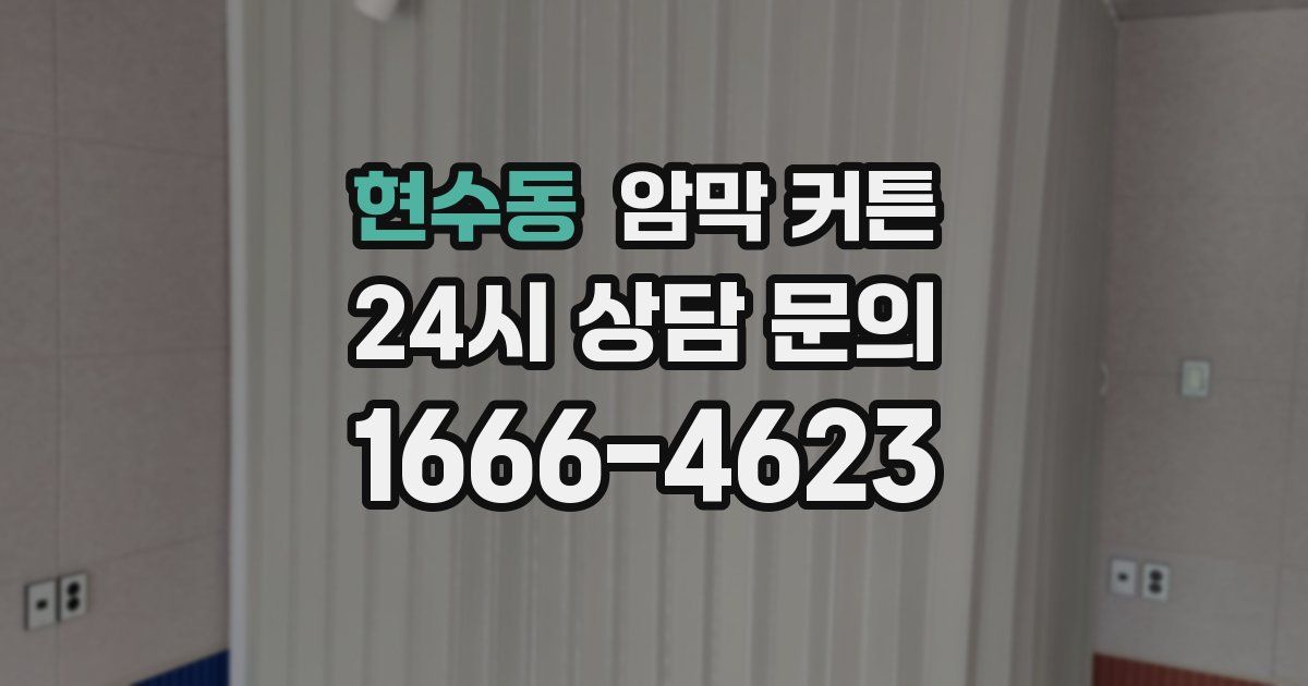 현수동 암막 커튼