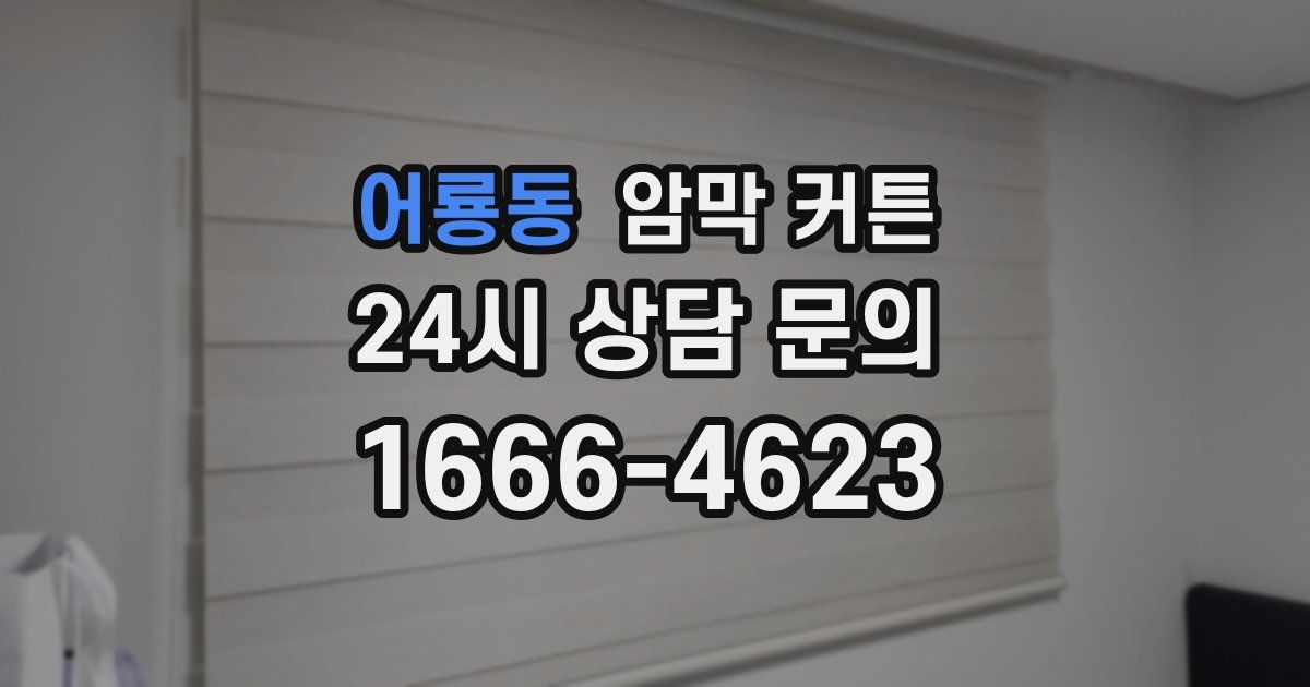 어룡동 암막 커튼