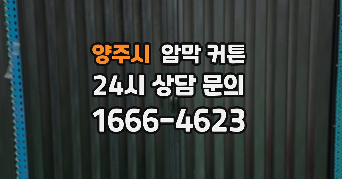 양주시 암막 커튼