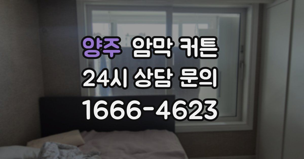 양주 암막 커튼