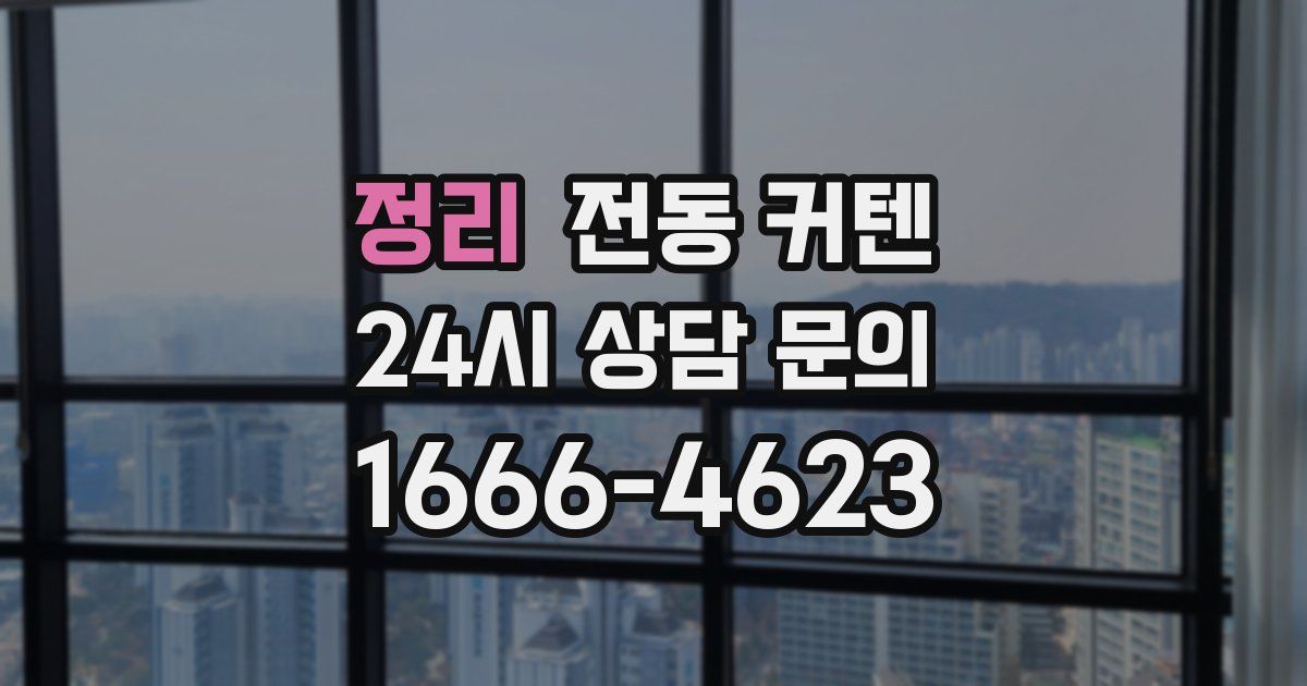 정리 전동 커텐
