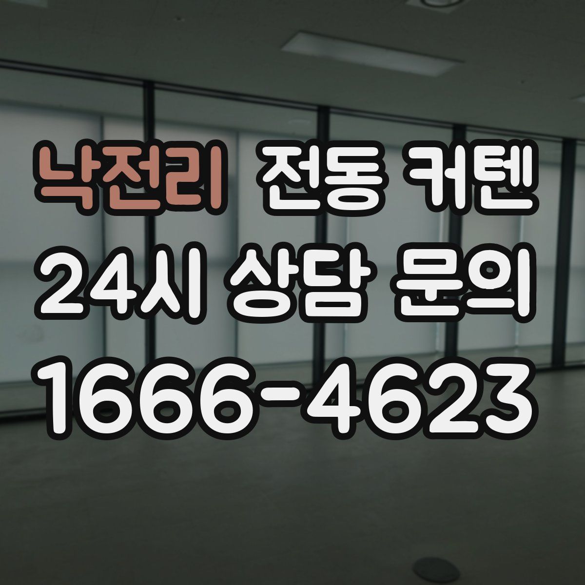 낙전리 전동 커텐