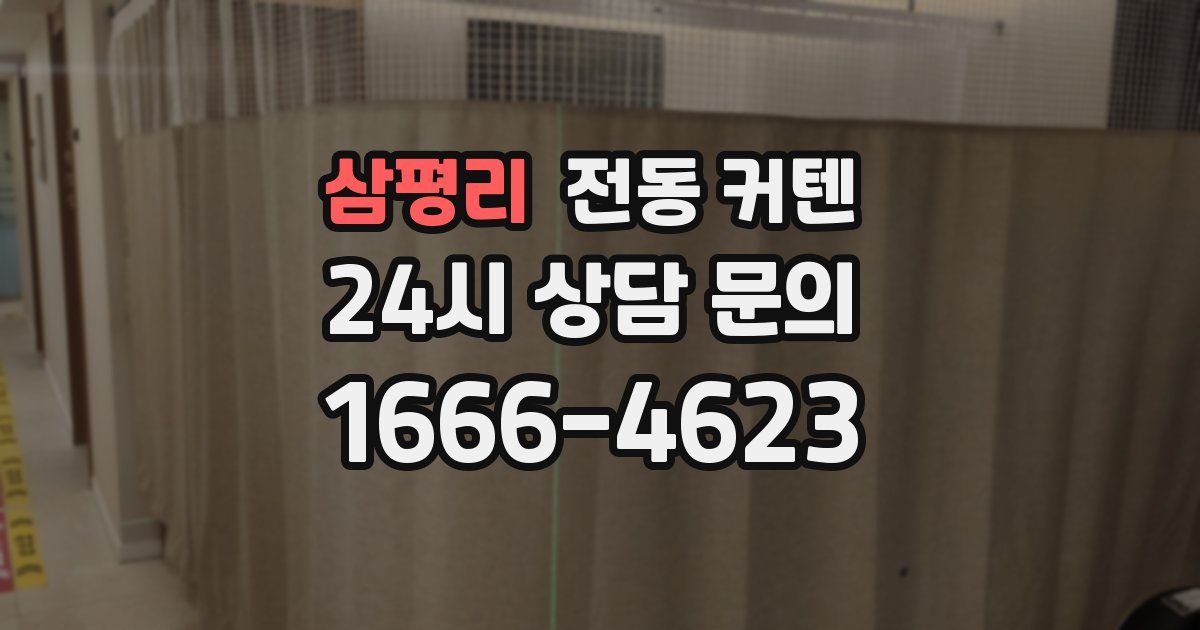 삼평리 전동 커텐