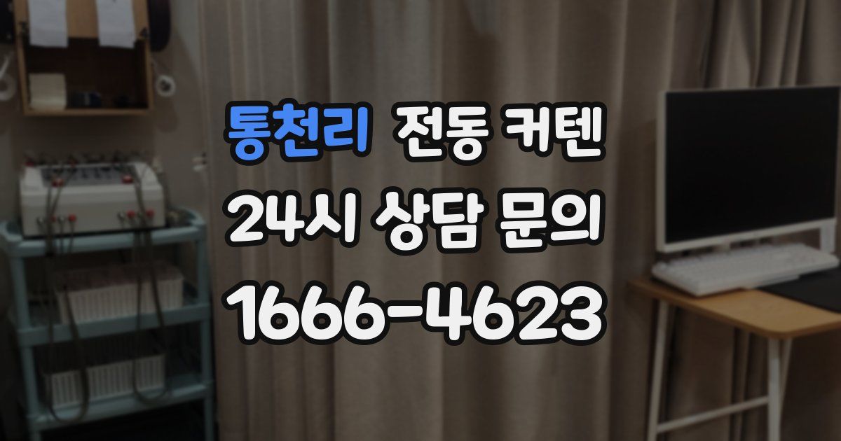 통천리 전동 커텐