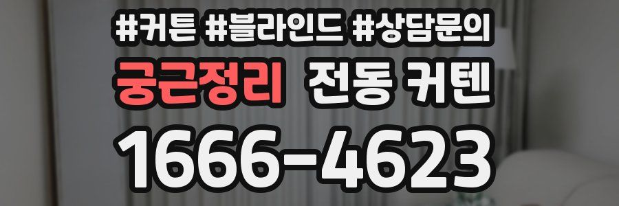 궁근정리 전동 커텐