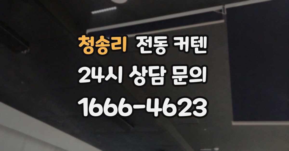 청송리 전동 커텐