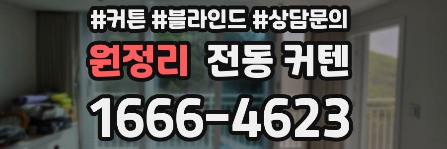 원정리 전동 커텐