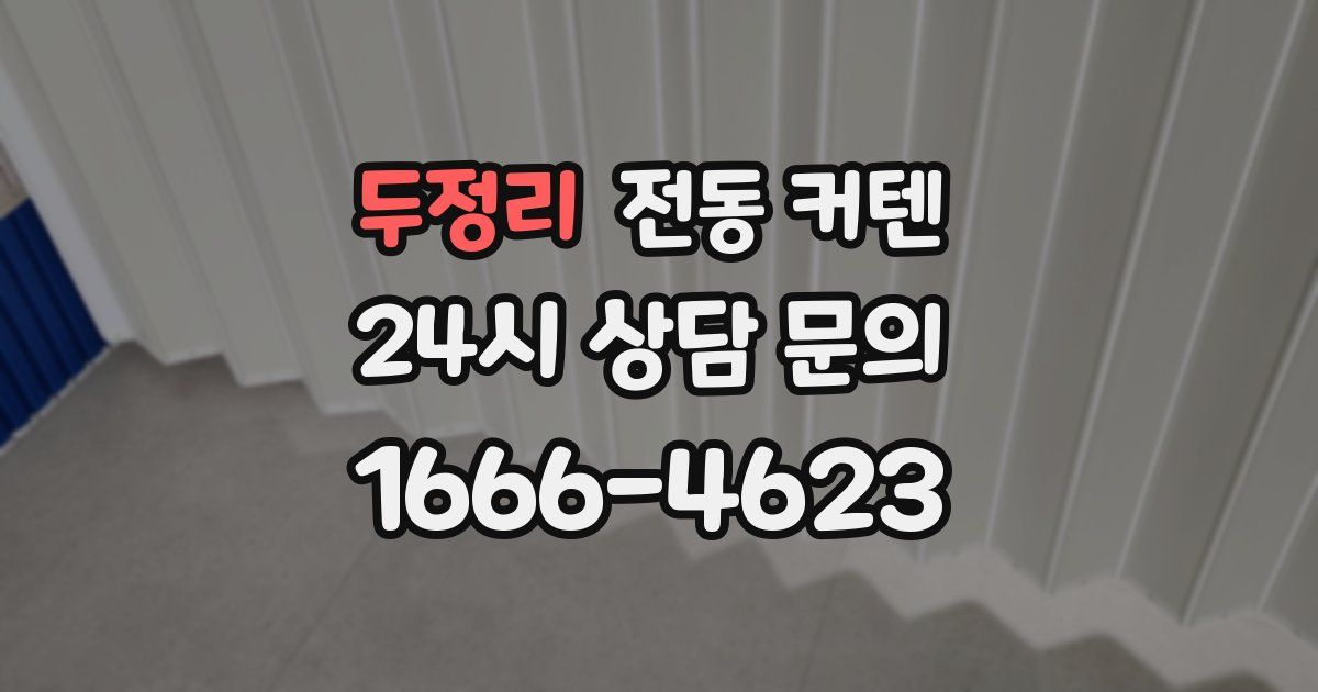 두정리 전동 커텐